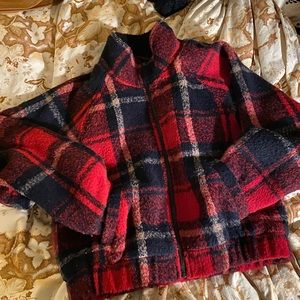 Plaid cropped jacket